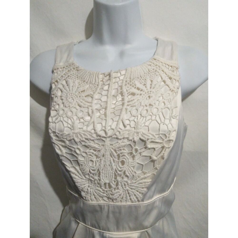 Jump Girl Size 5/6 Junior Sleeveless White Lace Front Semi-formal Sheath Dress